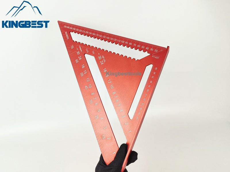 12inch Multifunctional Aluminum Triangle Ruler 90 Degree Right Angle Ruler 45 Degree Angle Ruler High Precision Free Shipping A01