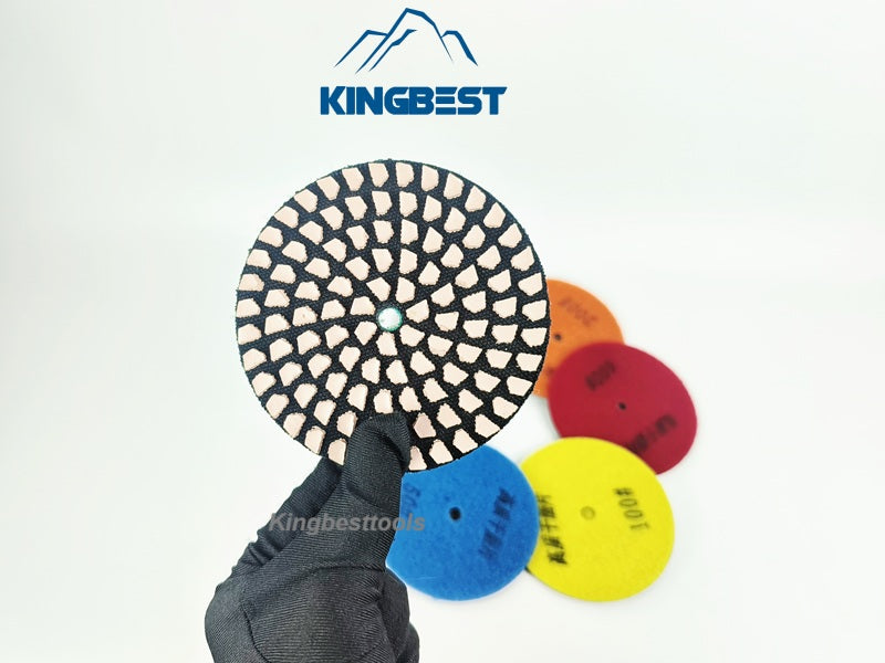 7 Steps Wear Resistant Dry Polishing Pads/Sandpapers 100mm