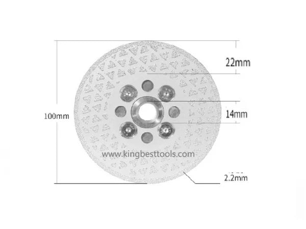 M14 Dual Sides Silver Star Blade with Flange