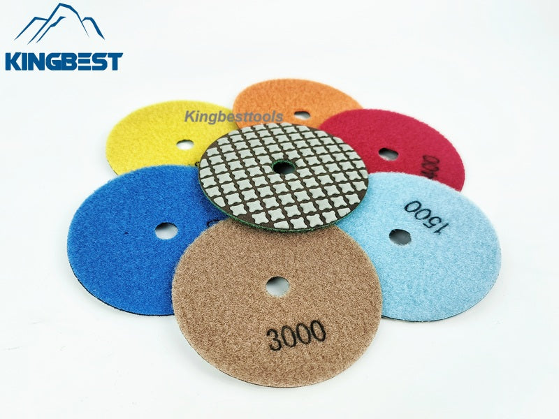 Top 7 Steps Dry Polishing Pads/Sandpapers 100mm