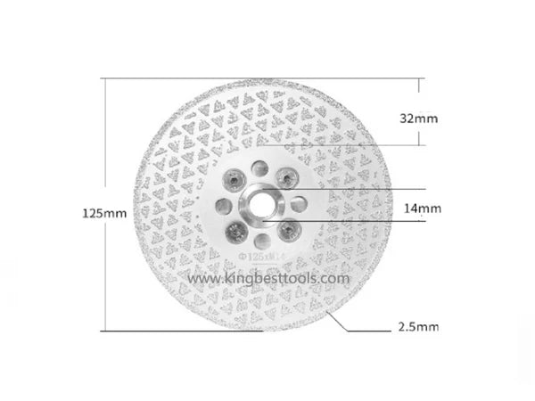 M14 Dual Sides Silver Star Blade with Flange