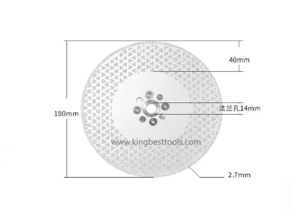 M14 Dual Sides Silver Star Blade with Flange