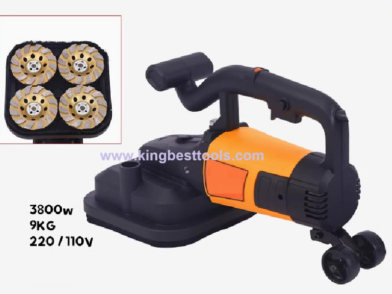 Four-head Dust-free Concete Ginder Floor Renovation Machine Free Shipping