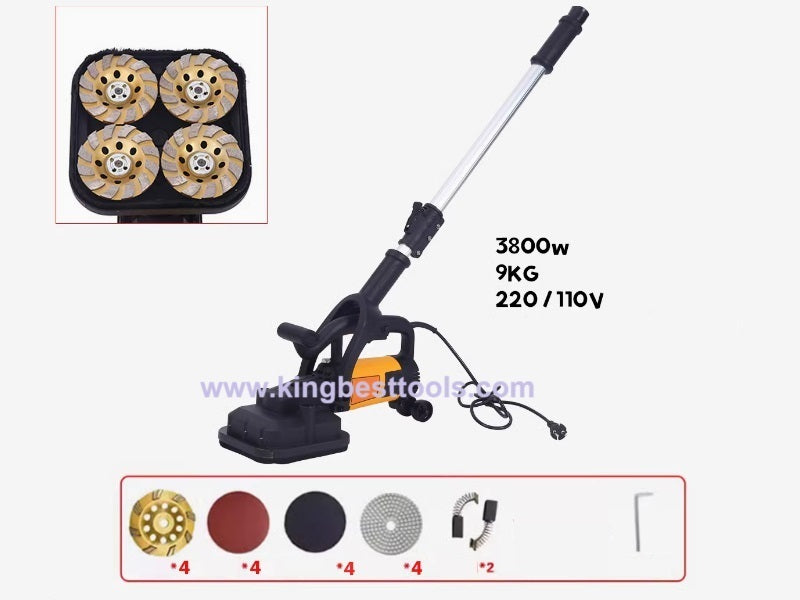 Four-head Dust-free Concete Ginder Floor Renovation Machine Free Shipping