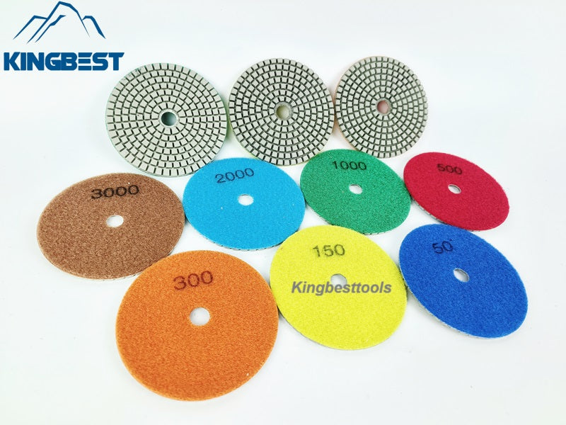 TOP! 7 steps Wet Polishing Pads/Sandpapers 100mm