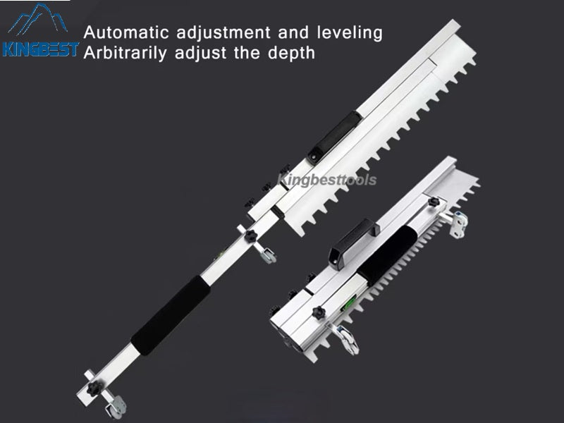 Folding Cement Self Leveling Gear Rake Hot Stainless Steel Notched Squeegee with Slideway Gear Rake free shipping A01