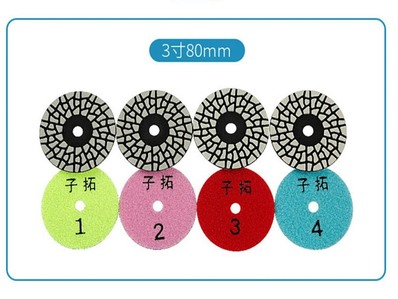 4 Steps Dry Polishing Pads 4inch 100mm