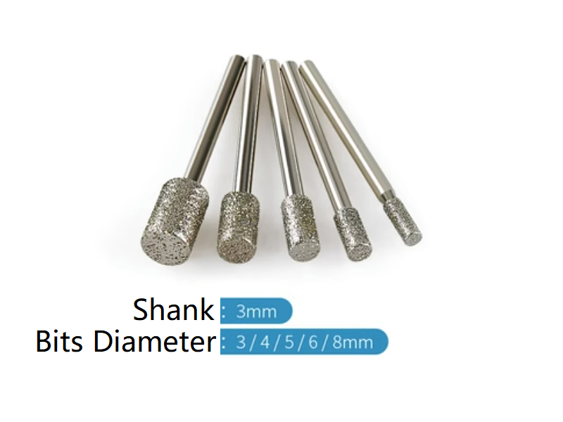 Cylindrical Carving Bits with Shanks 3mm and 6mm Free Shipping
