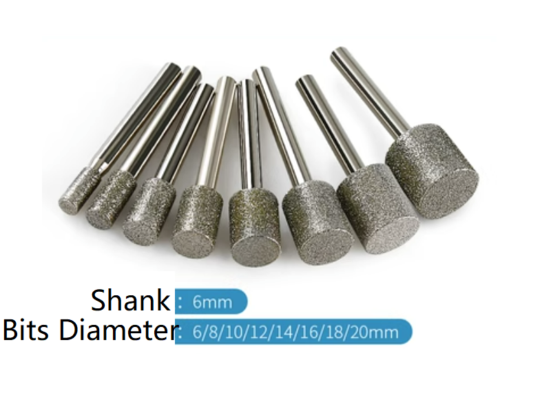 Cylindrical Carving Bits with Shanks 3mm and 6mm Free Shipping