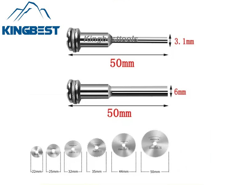 Electric grinding saw blade connecting rod high speed steel cutting disc high speed steel saw blade clamping Rod 3.1/6mm-free shipping A01