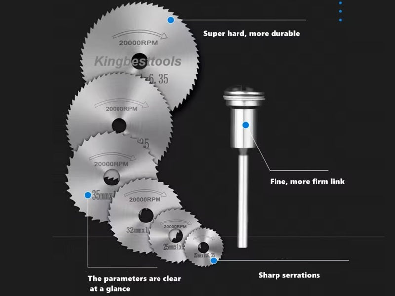 Electric grinding saw blade connecting rod high speed steel cutting disc high speed steel saw blade clamping Rod 3.1/6mm-free shipping A01