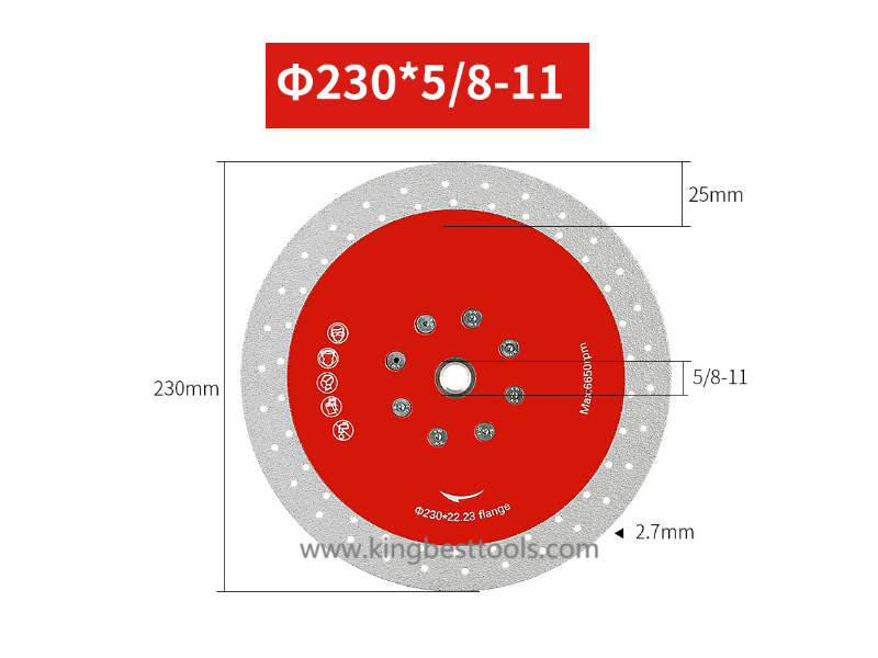 M14 & 5/8-11 Multipurpose saw blades with Flange for Cutting and Grinding