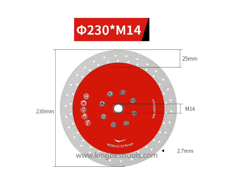 M14 & 5/8-11 Multipurpose saw blades with Flange for Cutting and Grinding