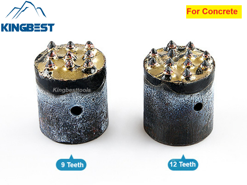 Special alloy chisel head for pneumatic hammer Bushhammered Head