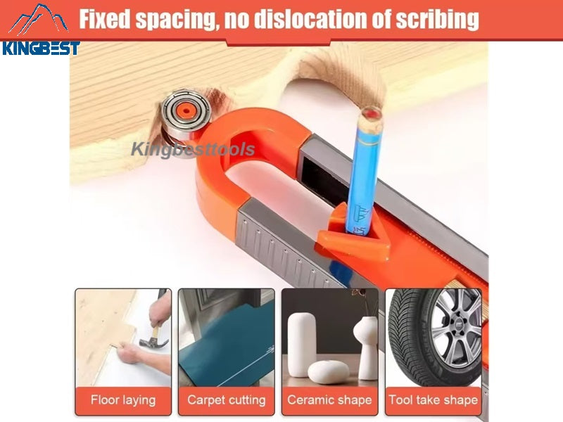 Portable Contour Gauge Measuring Tool With Adjustable Lock Floor Tile Woodworkers Edge Rule Template-free shipping A01