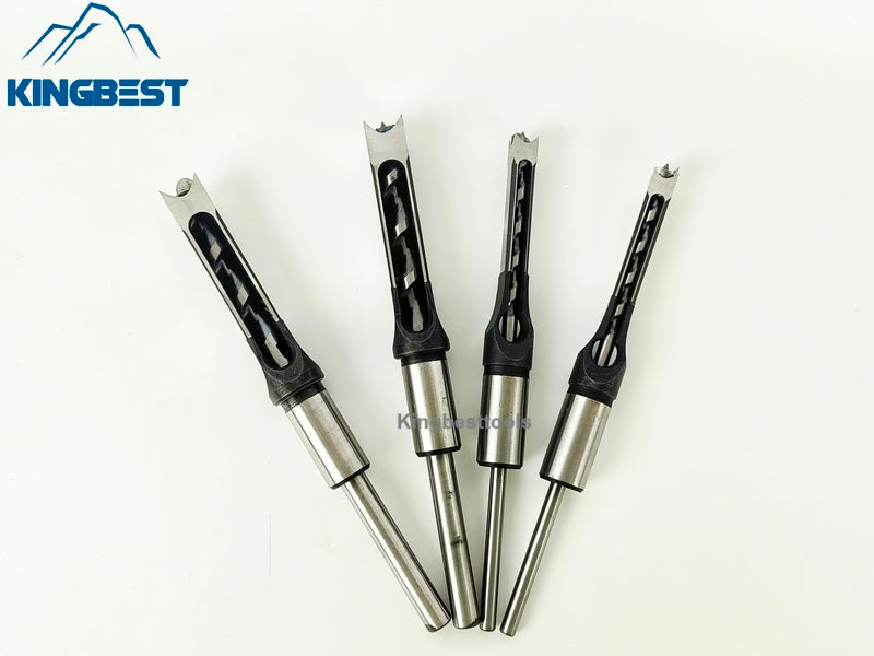 Wood Square Hole Drill Bit Set with Adapter Fixing Bracket for Hand Mortise Drill Bits Free Shipping A01