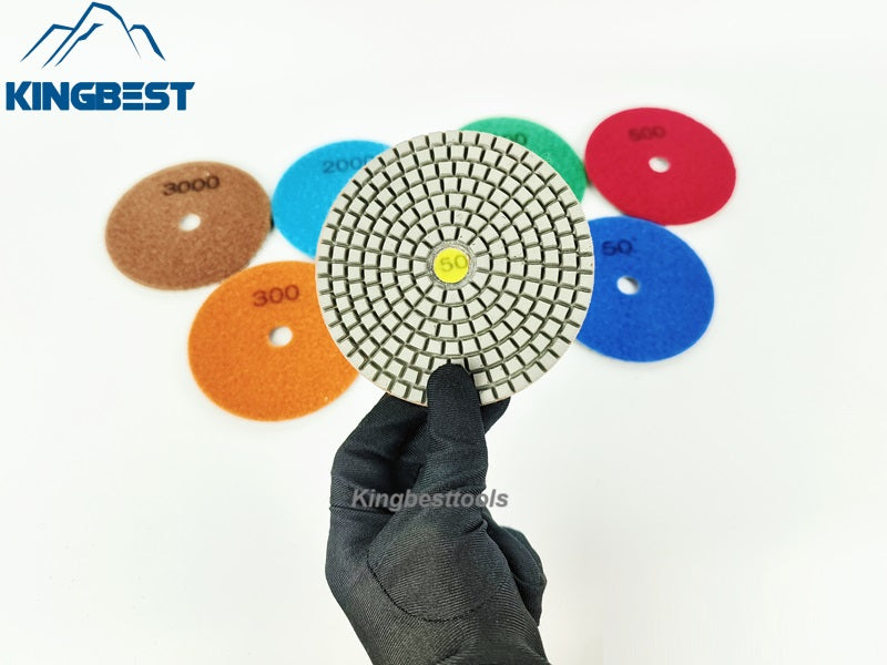 TOP! 7 steps Wet Polishing Pads/Sandpapers 100mm