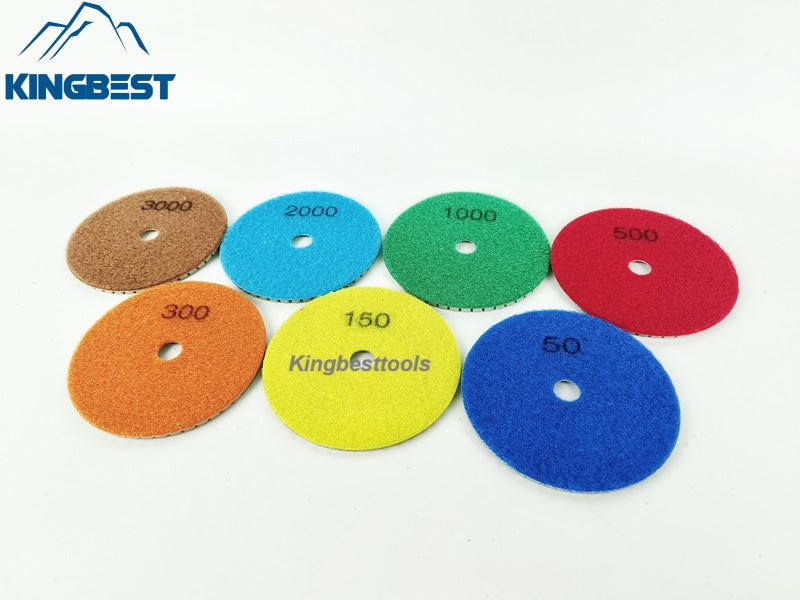 TOP! 7 steps Wet Polishing Pads/Sandpapers 100mm