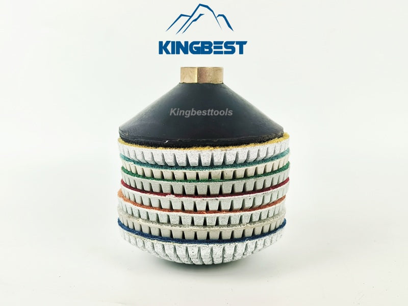7 step Curved Wet Polishing Pad 100mm