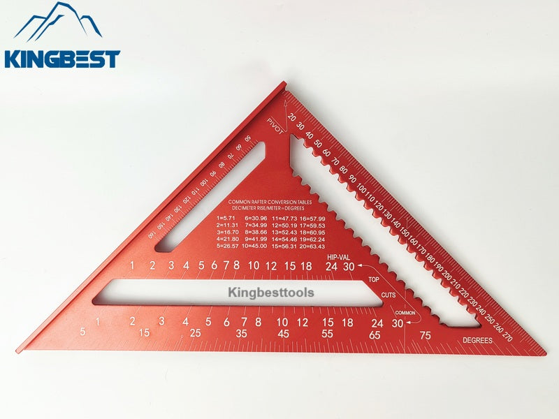 12inch Multifunctional Aluminum Triangle Ruler 90 Degree Right Angle Ruler 45 Degree Angle Ruler High Precision Free Shipping A01