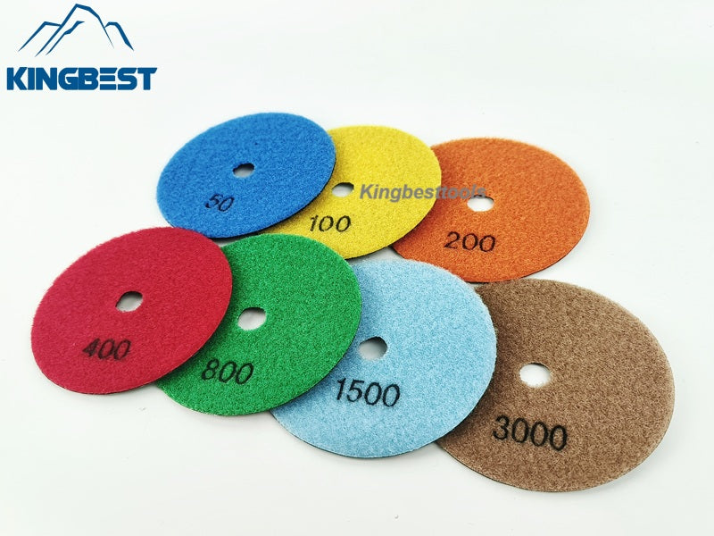 Top 7 Steps Dry Polishing Pads/Sandpapers 100mm