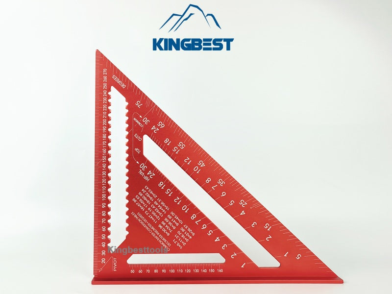 12inch Multifunctional Aluminum Triangle Ruler 90 Degree Right Angle Ruler 45 Degree Angle Ruler High Precision Free Shipping A01