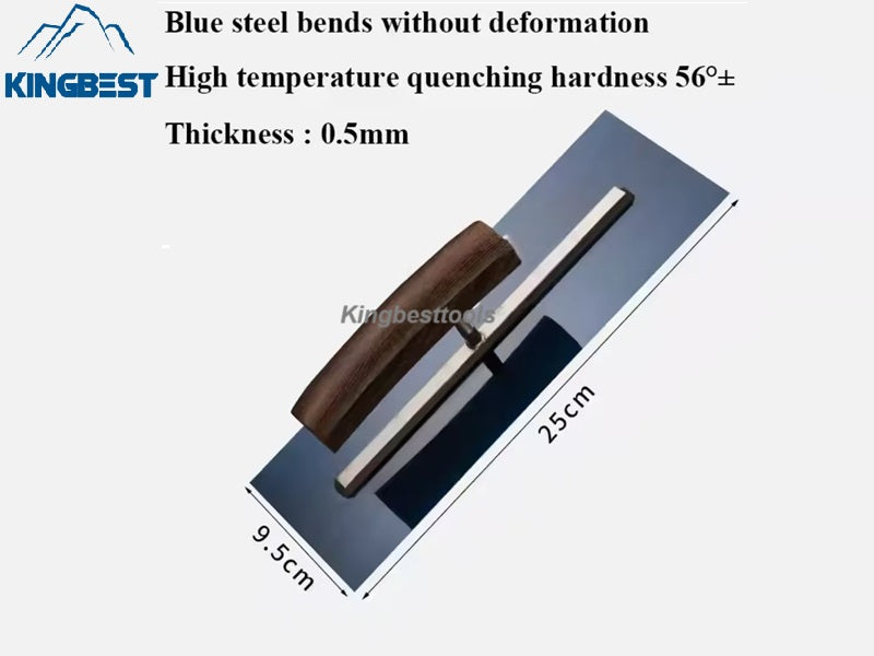 Professional Hand Trowel Floor Pusher Epoxy Floor Paint Trowel Flat Batch Flat Scraper Blue Steel free shipping A01