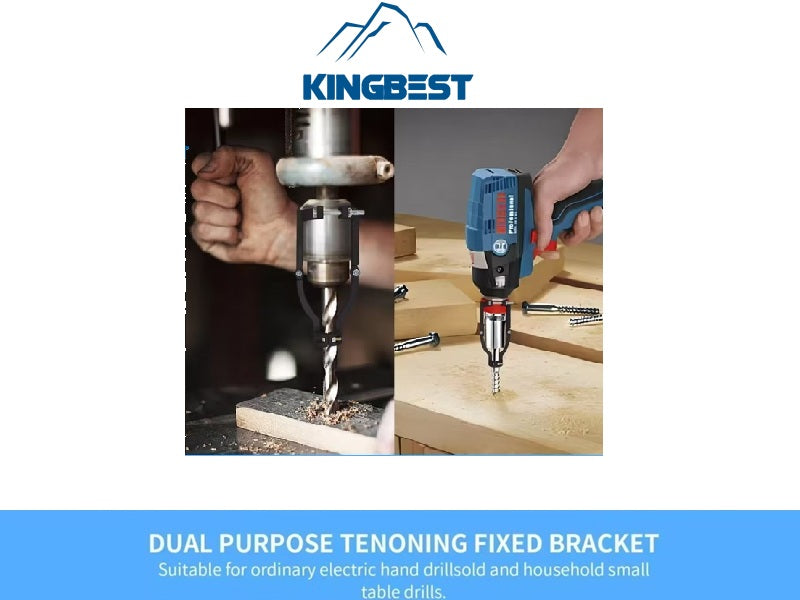 Wood Square Hole Drill Bit Set with Adapter Fixing Bracket for Hand Mortise Drill Bits Free Shipping A01