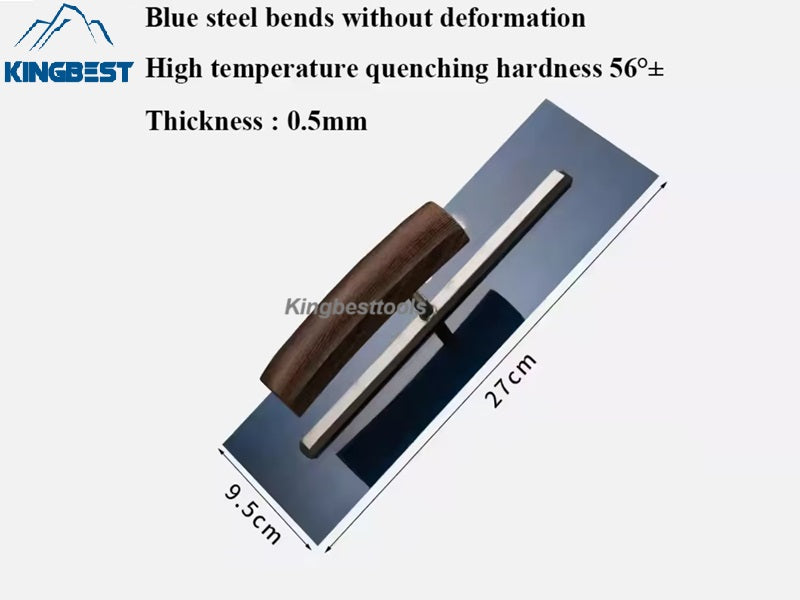 Professional Hand Trowel Floor Pusher Epoxy Floor Paint Trowel Flat Batch Flat Scraper Blue Steel free shipping A01