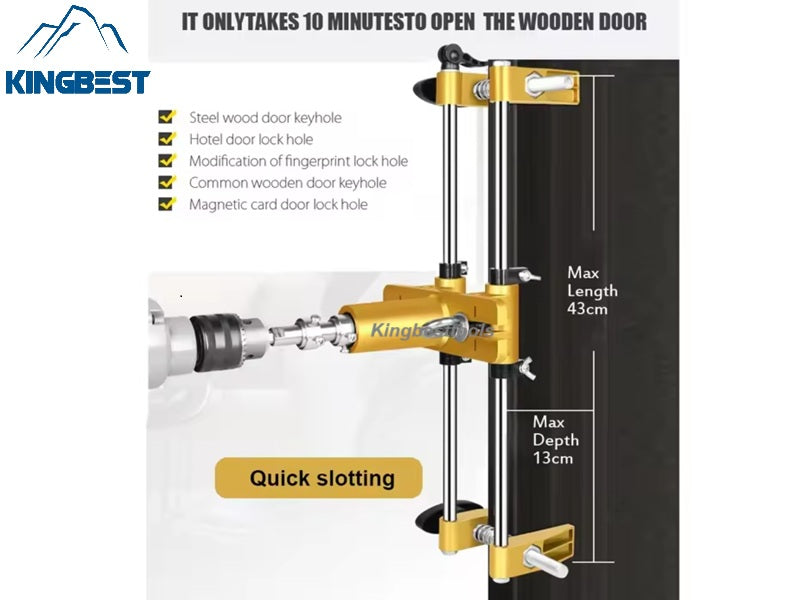 Quick Slotting Wooden Door Lock Hole Opener free shipping A01