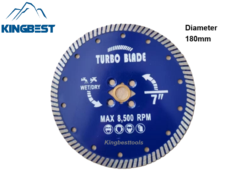 Blue Cutting Blades For Grainite, Marble ,Porcelain and Engineered Stone 180/200mm