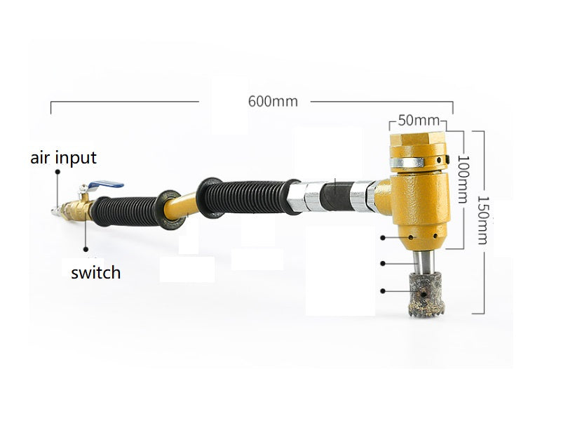 Pneumatic Chisel Machine for Bushhamered/Chiseled/Pineapple/Rough Surface Free Shipping A01