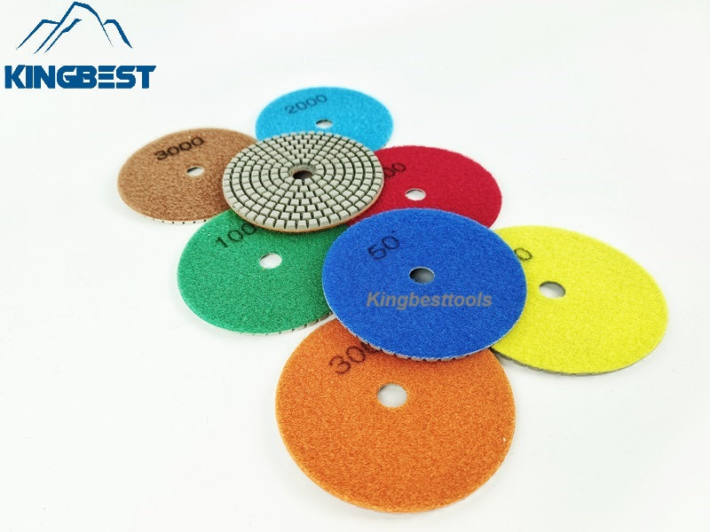 TOP! 7 steps Wet Polishing Pads/Sandpapers 100mm
