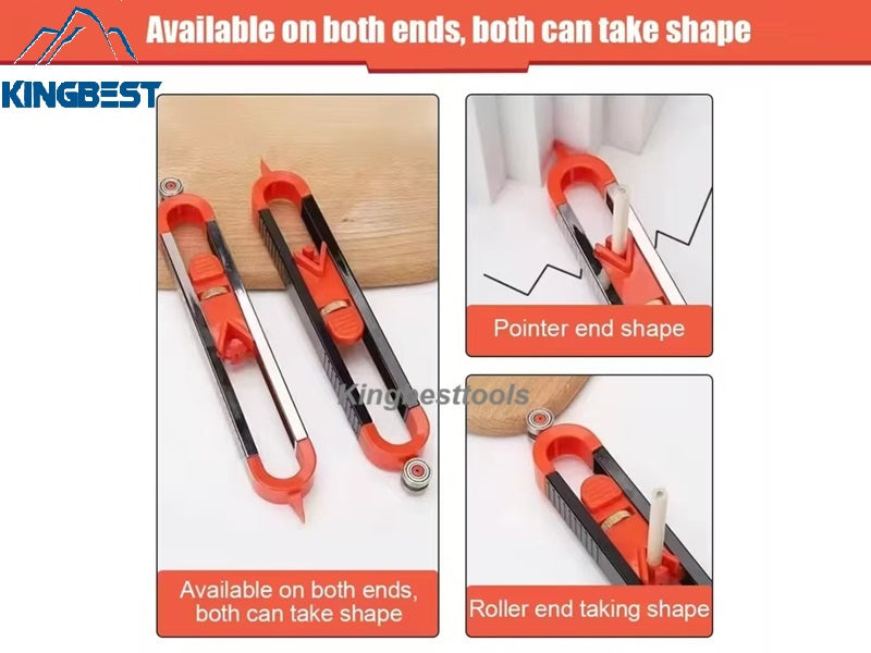 Portable Contour Gauge Measuring Tool With Adjustable Lock Floor Tile Woodworkers Edge Rule Template-free shipping A01