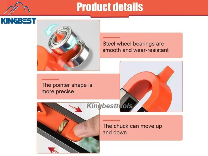 Portable Contour Gauge Measuring Tool With Adjustable Lock Floor Tile Woodworkers Edge Rule Template-free shipping A01