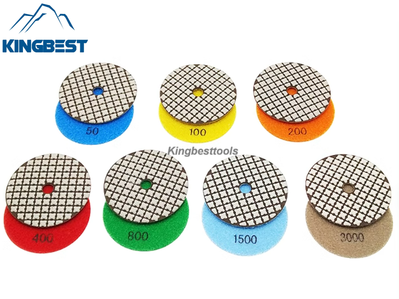 Top 7 Steps Dry Polishing Pads/Sandpapers 100mm