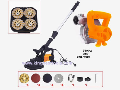 Four-head Dust-free Concete Ginder Floor Renovation Machine Free Shipping