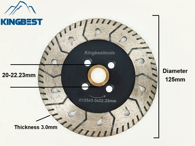 Black Diamond Saw Blade with Flange for Slotting and Grinding