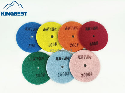 7 Steps Wear Resistant Dry Polishing Pads/Sandpapers 100mm