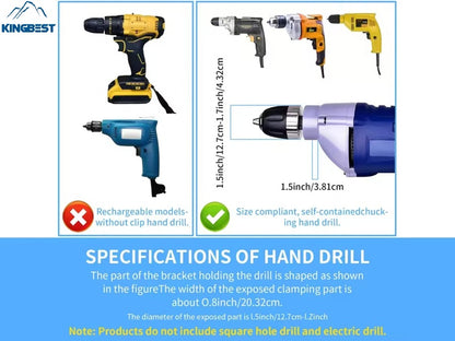 Wood Square Hole Drill Bit Set with Adapter Fixing Bracket for Hand Mortise Drill Bits Free Shipping A01