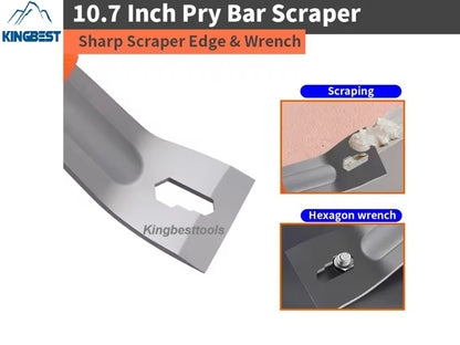 10.7 Inch Stainless steel pry bar carpenter nail remover decoration pry bar multifunctional scraper free shipping A01