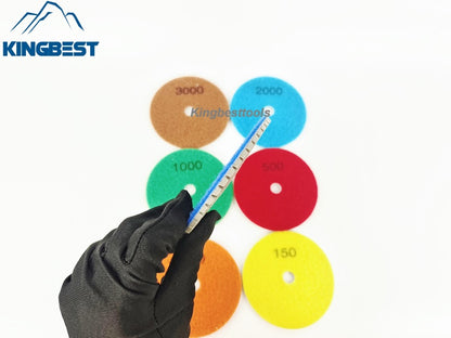 TOP! 7 steps Wet Polishing Pads/Sandpapers 100mm