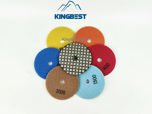 Top 7 Steps Dry Polishing Pads/Sandpapers 100mm