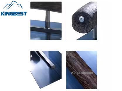 Professional Hand Trowel Floor Pusher Epoxy Floor Paint Trowel Flat Batch Flat Scraper Blue Steel free shipping A01