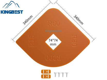 Woodworking Router Corner Radius Templates Jig R5~R40 for Trimming Machine