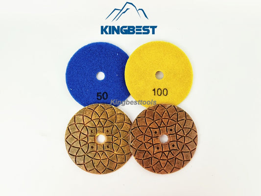 4 Steps Wet Polishing Pads 100mm