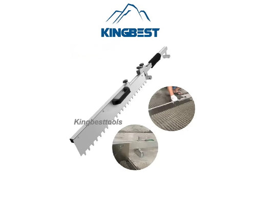 Folding Cement Self Leveling Gear Rake Hot Stainless Steel Notched Squeegee with Slideway Gear Rake free shipping A01
